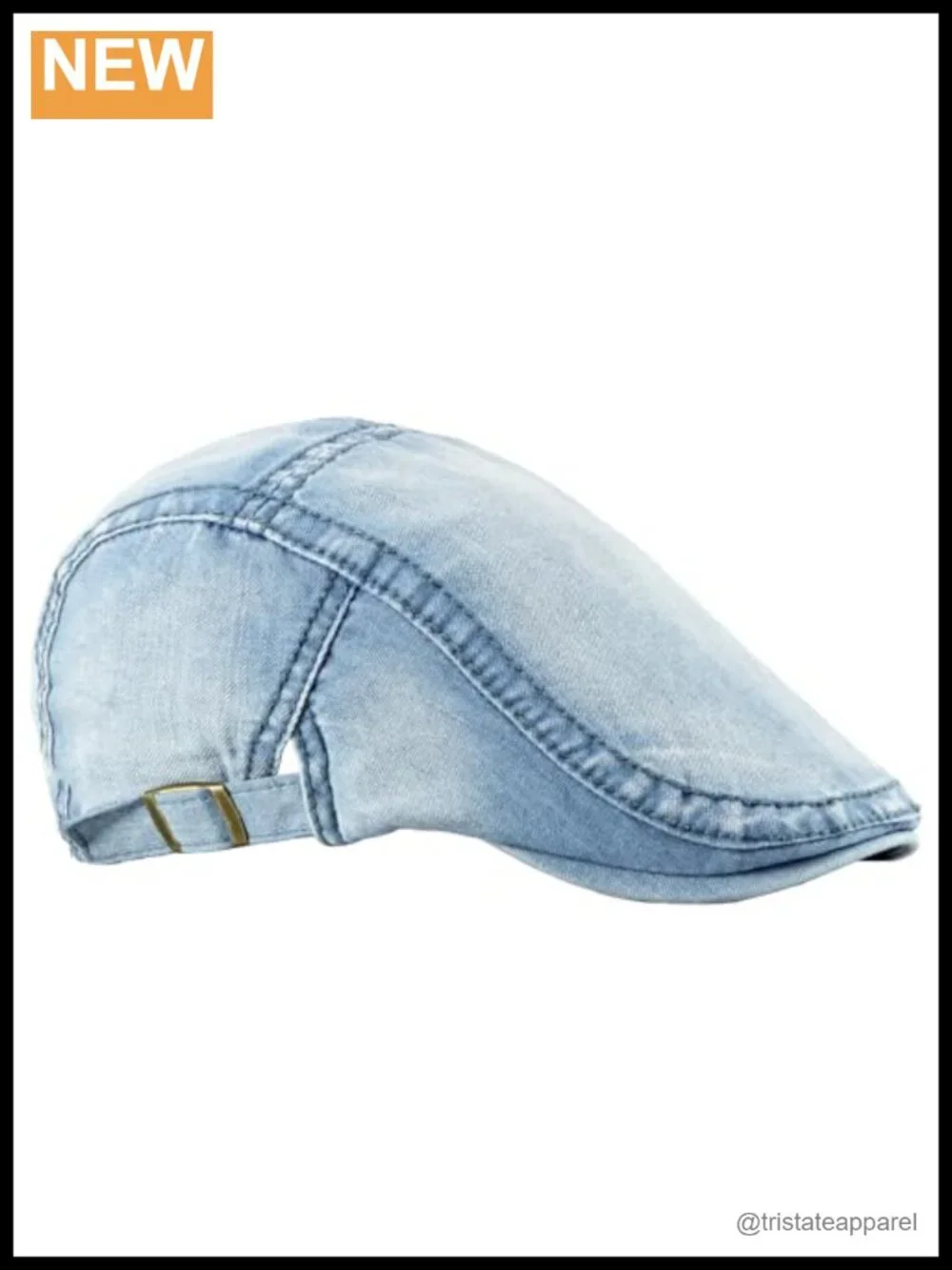 100% Cotton Newsboy Cap Adjustable Flat Cap Driving Hat